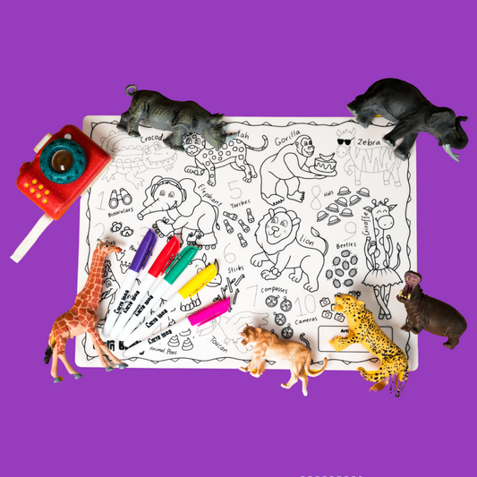 Totally Wild Reusable Silicone Drawing Mat Set