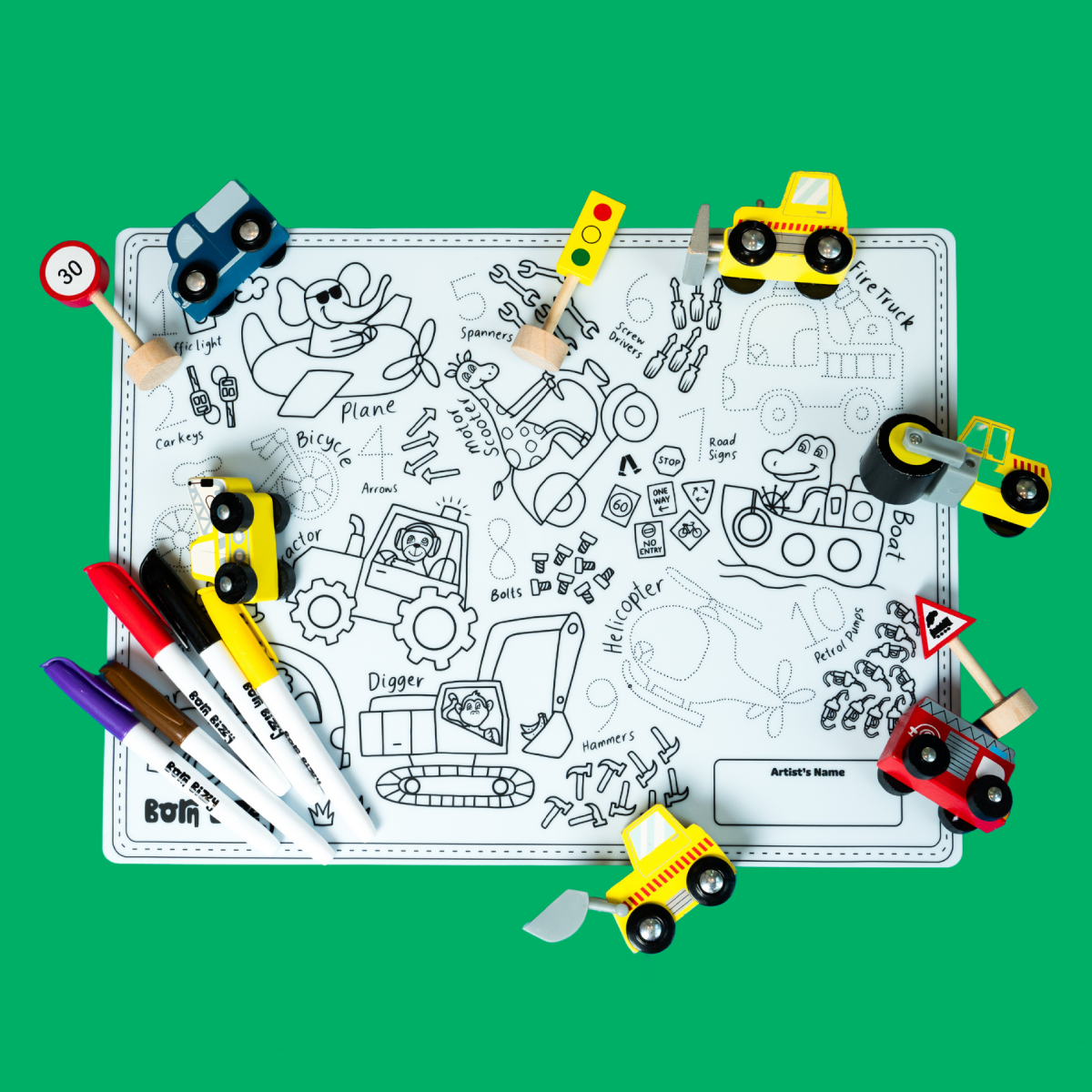 Things that GO Reusable Silicone Drawing Mat Set