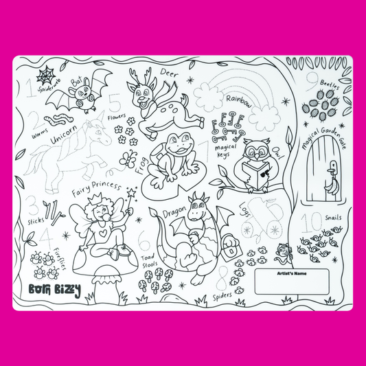 Extra Enchanted Garden Silicone Drawing Mat