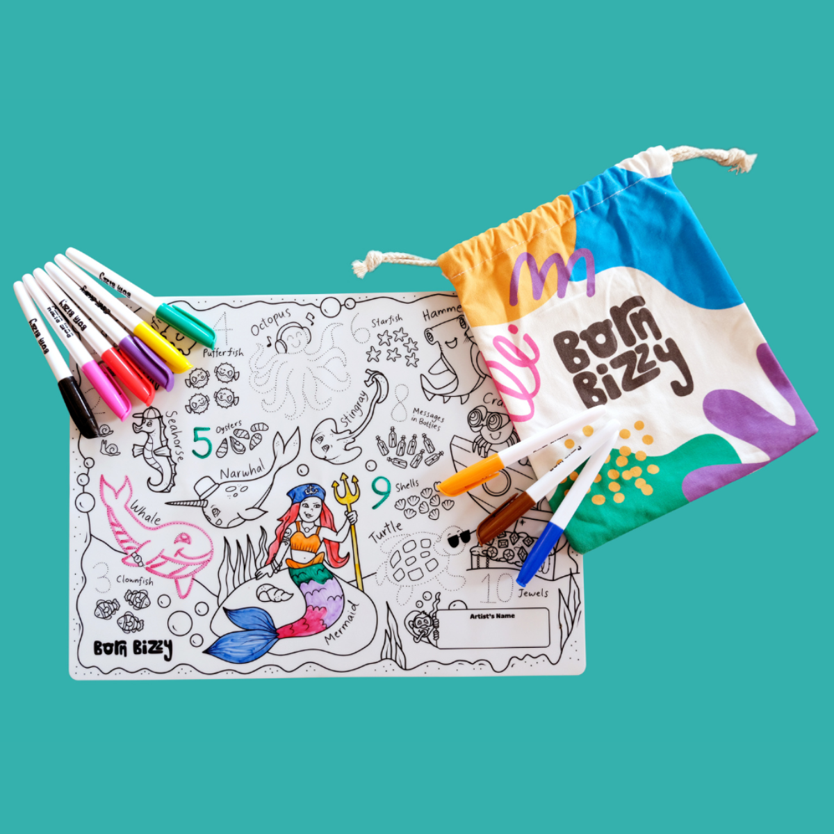 Under The Sea Reusable Silicone Drawing Mat Set